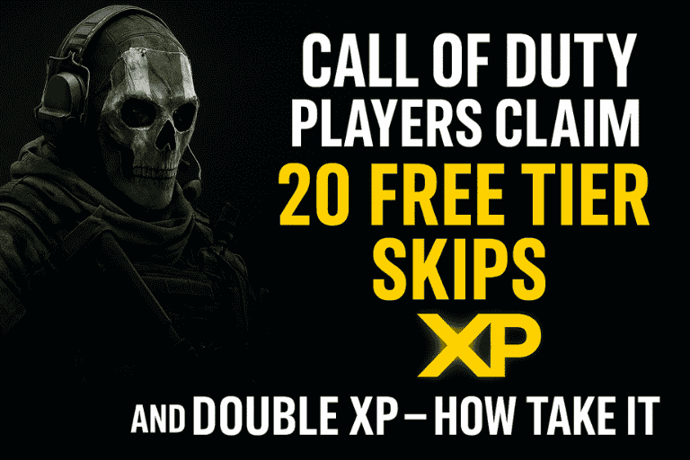 Call of Duty Players Claim 20 Free Tier Skips and Double XP — How to Take It