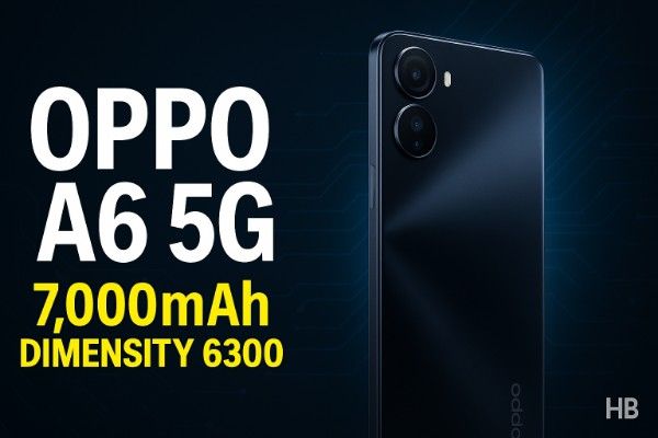 Oppo A6 5G Launched With 7,000mAh Battery and Dimensity 6300 SoC: Price, Specs