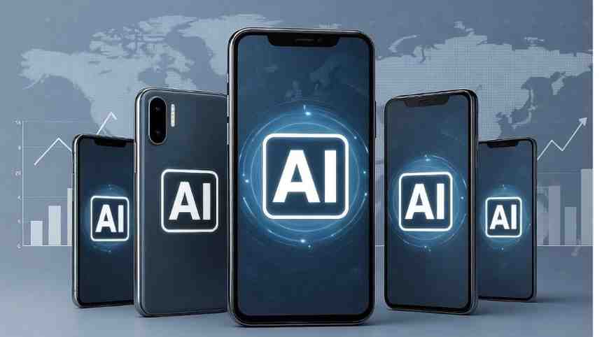 Smartphone shipments increase in Q3 2025 in the worldX fuelled by AI based upgrades